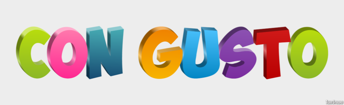 Con gusto Text effect