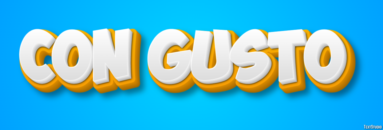 Con gusto Text effect