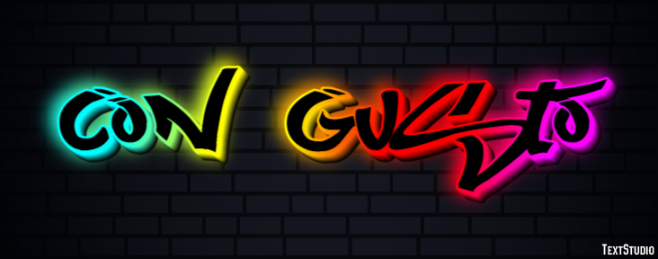 Con gusto Text effect