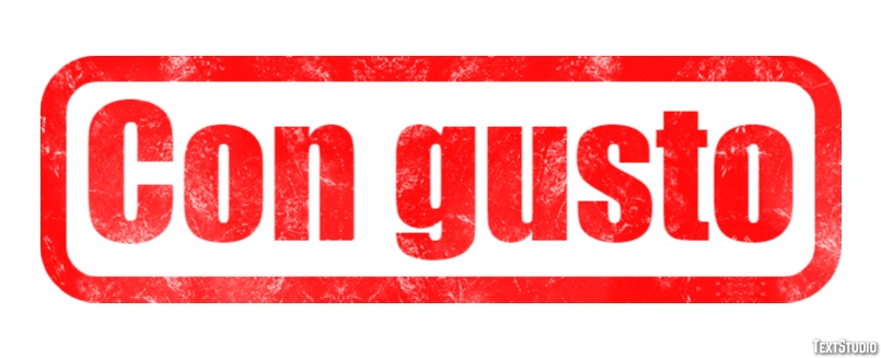 Con gusto Text effect