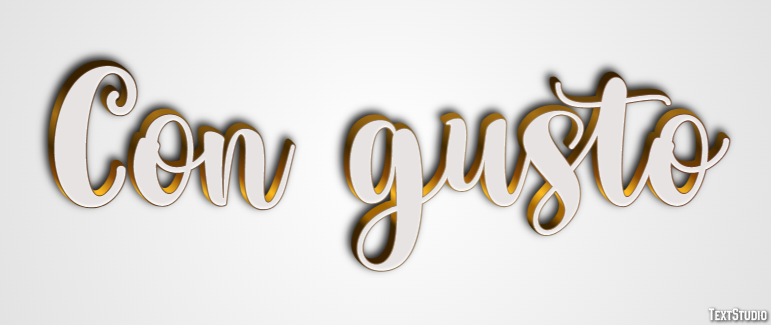 Con gusto Text effect