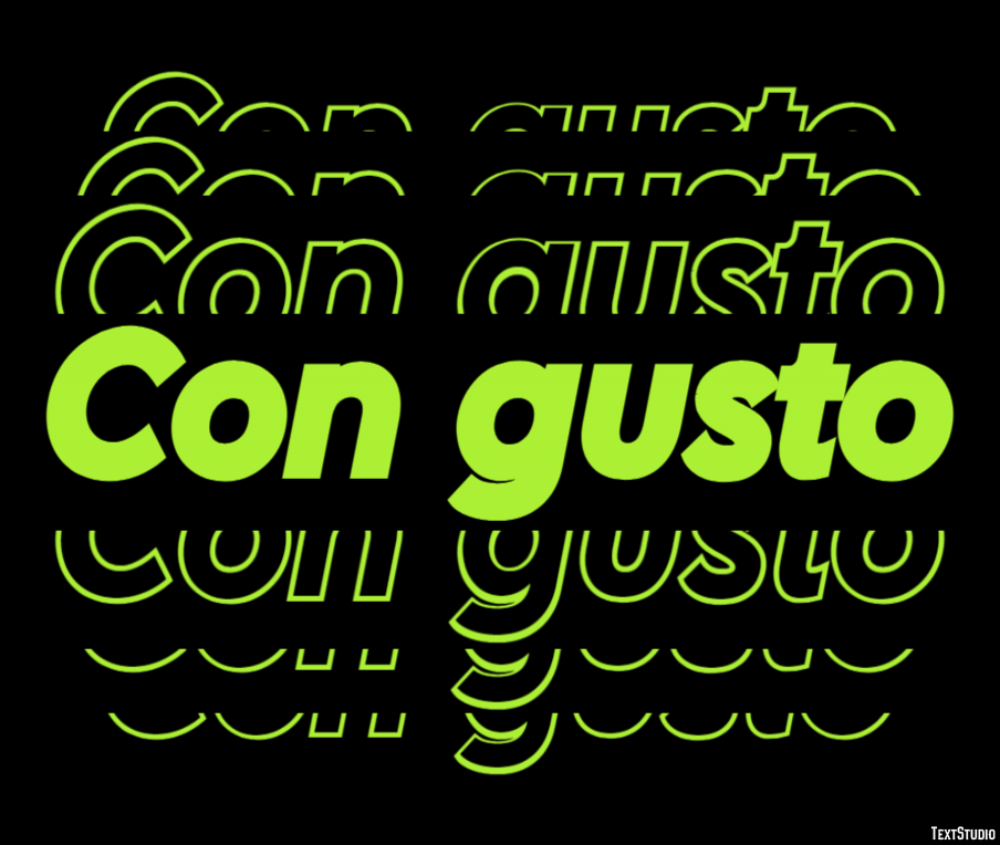 Con gusto Text effect