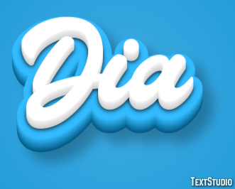 Dia Efeito do texto