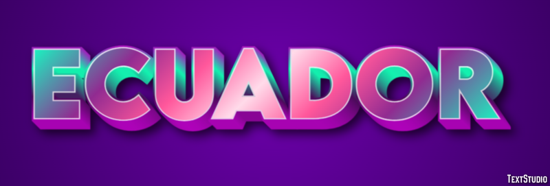 Ecuador Text Effect