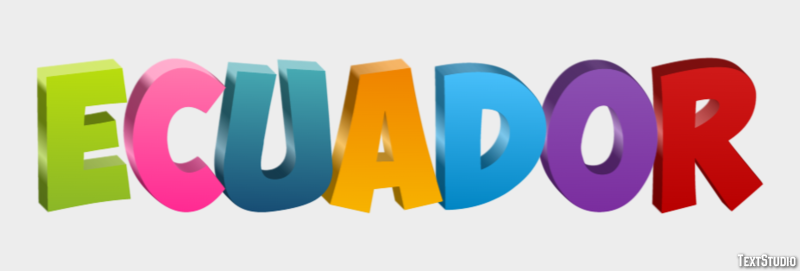 Ecuador Text Effect