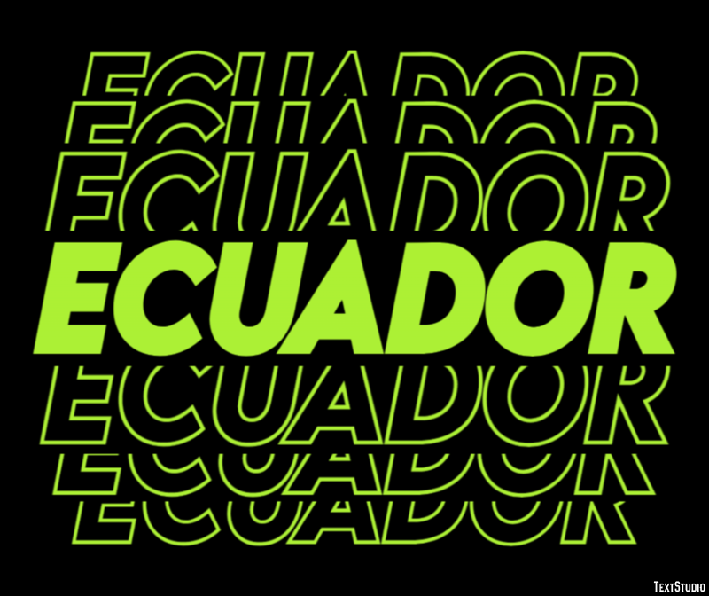 Ecuador Effetto testo