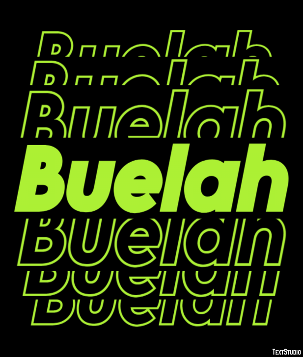 Buelah Text effect