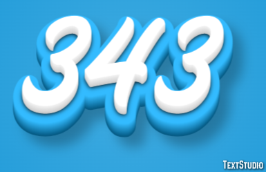 343 Эффект текста