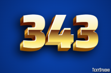 343 Эффект текста