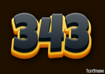 343 Эффект текста
