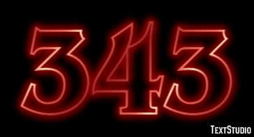 343 Эффект текста