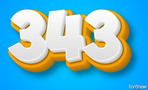 343 Эффект текста