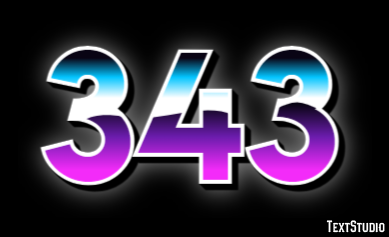 343 Эффект текста