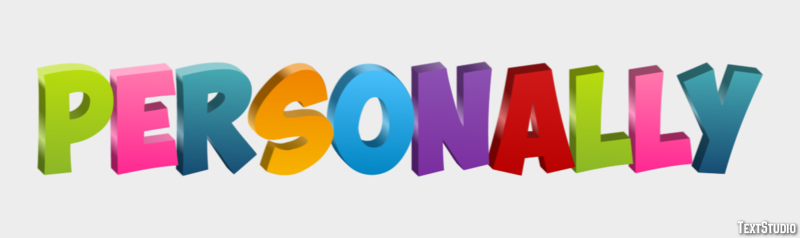 Personally Text effect