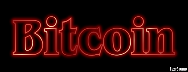 Bitcoin Efeito de texto