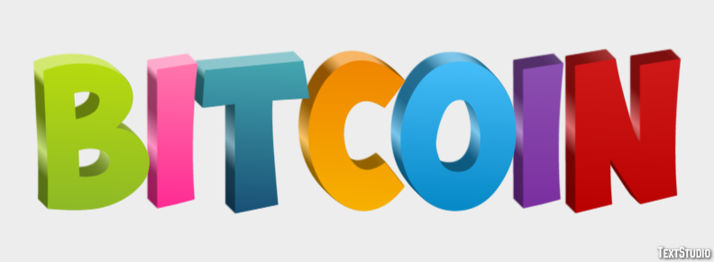 Bitcoin Efeito de texto
