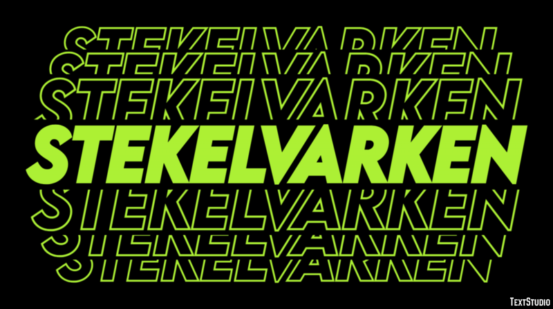 Stekelvarken Tekst effect