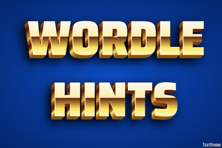 Wordle Hints Efeito de texto