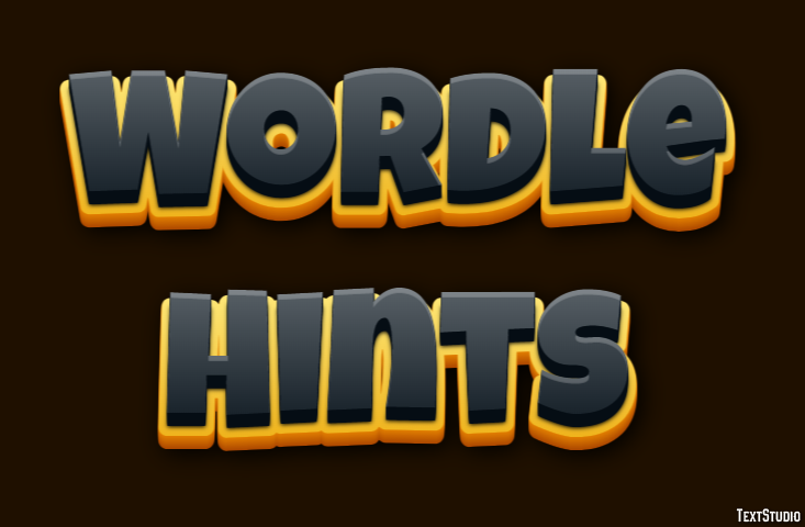 Wordle Hints Efeito de texto