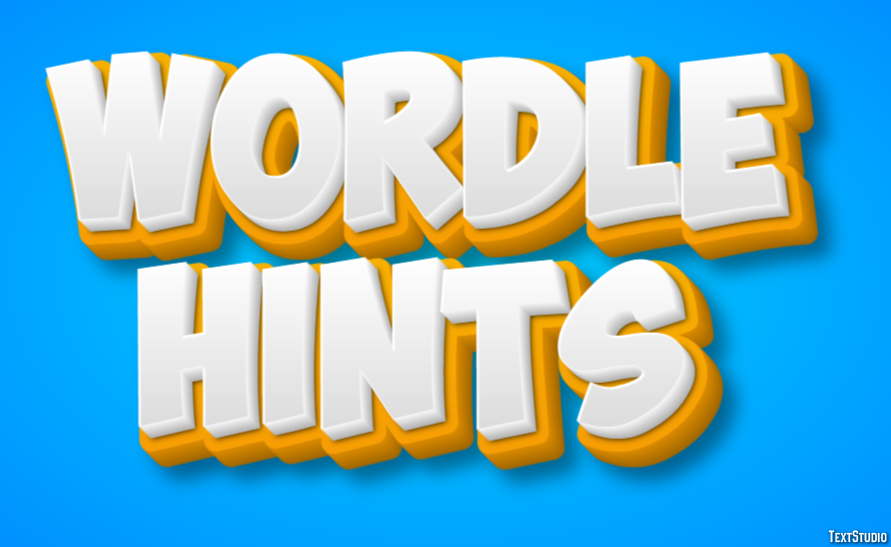 Wordle Hints Efeito de texto