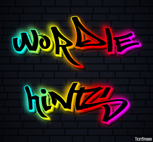 Wordle Hints Effet de texte