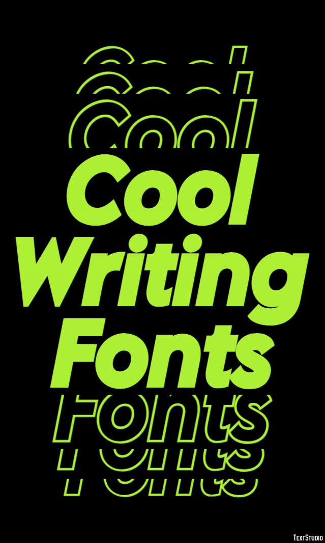 Cool Writing Fonts テキスト効果