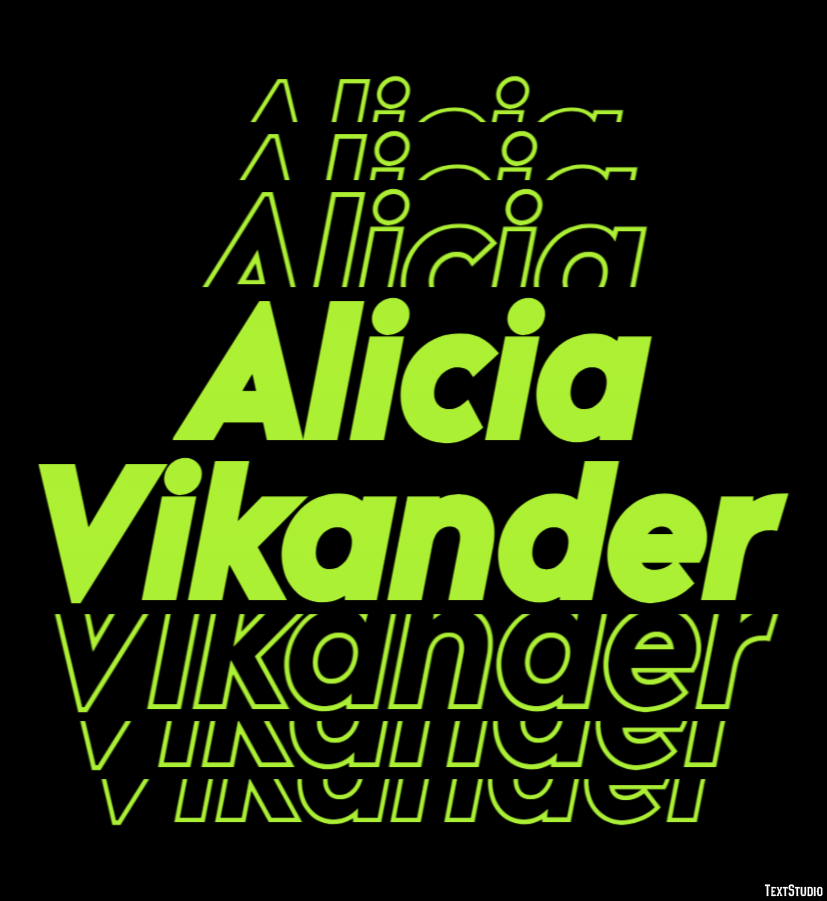 Alicia Vikander Effetto testo