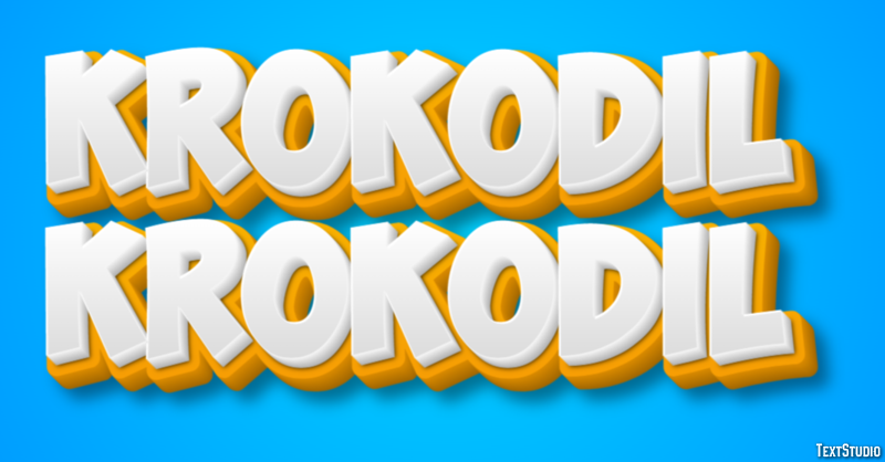 крокодил krokodil Эффект текста