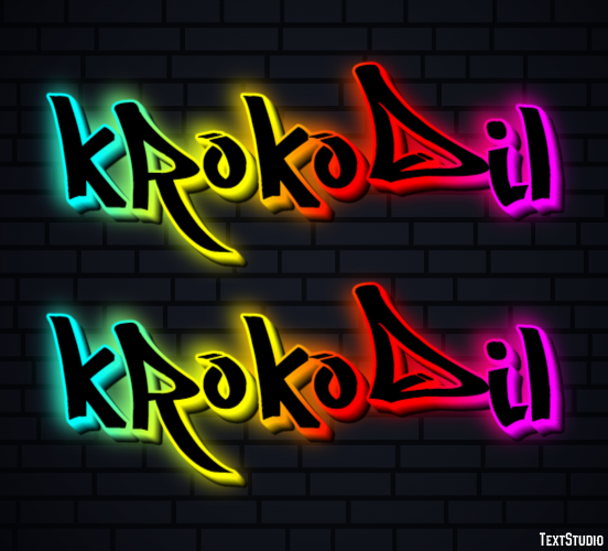 крокодил krokodil Эффект текста