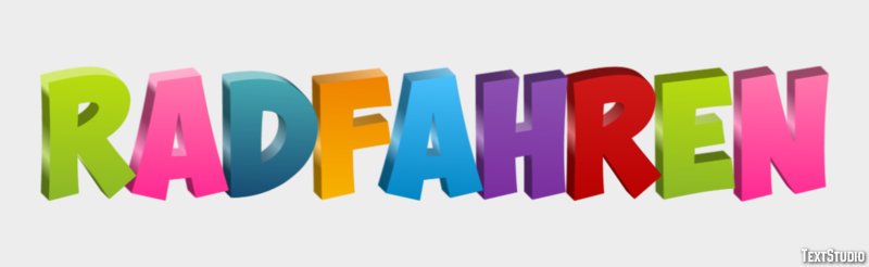 Radfahren Texteffekt