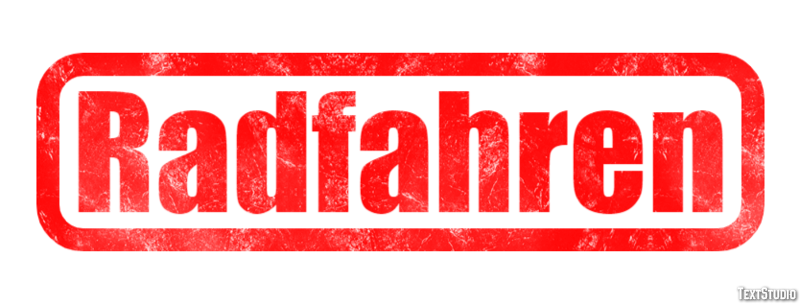 Radfahren Tekst effect