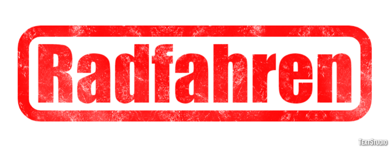 Radfahren Texteffekt