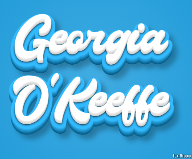 Georgia O'Keeffe Text effect
