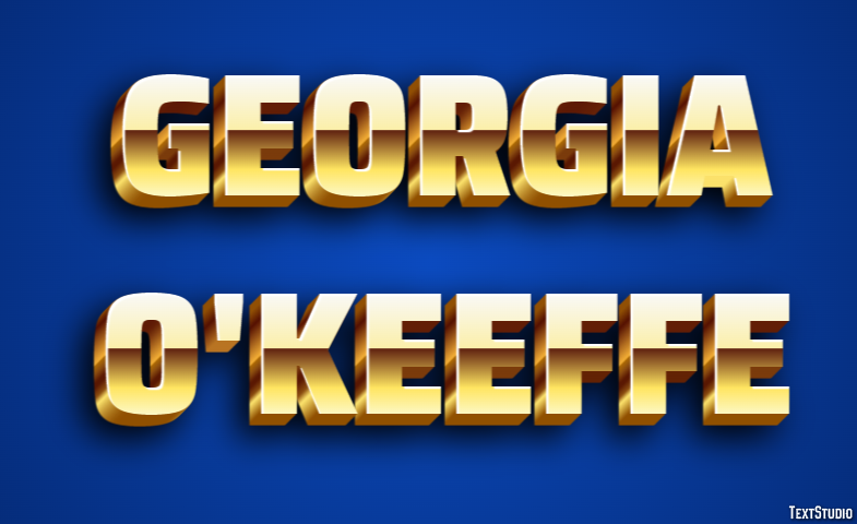 Georgia O'Keeffe Text effect