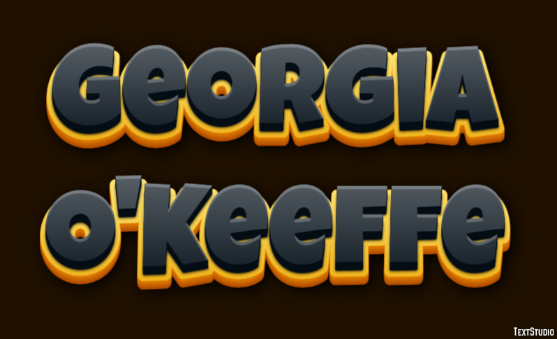 Georgia O'Keeffe Text effect