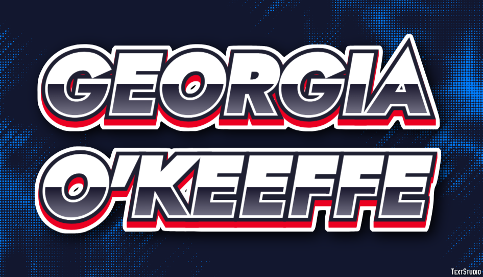 Georgia O'Keeffe Text effect