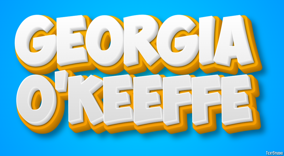 Georgia O'Keeffe Text effect