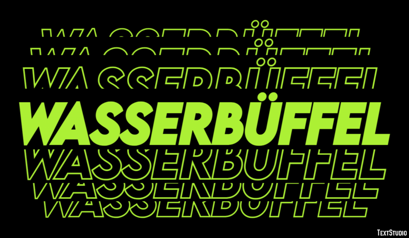 Wasserbüffel Efecto de texto