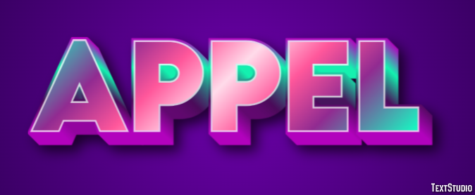 Appel Text Effect