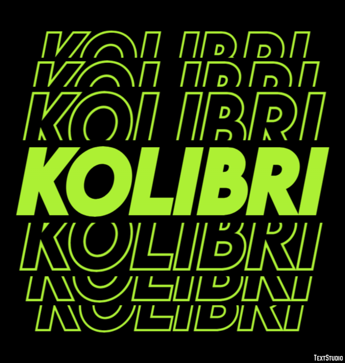 Kolibri Efecto de texto