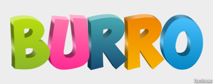 Burro Efecto de texto