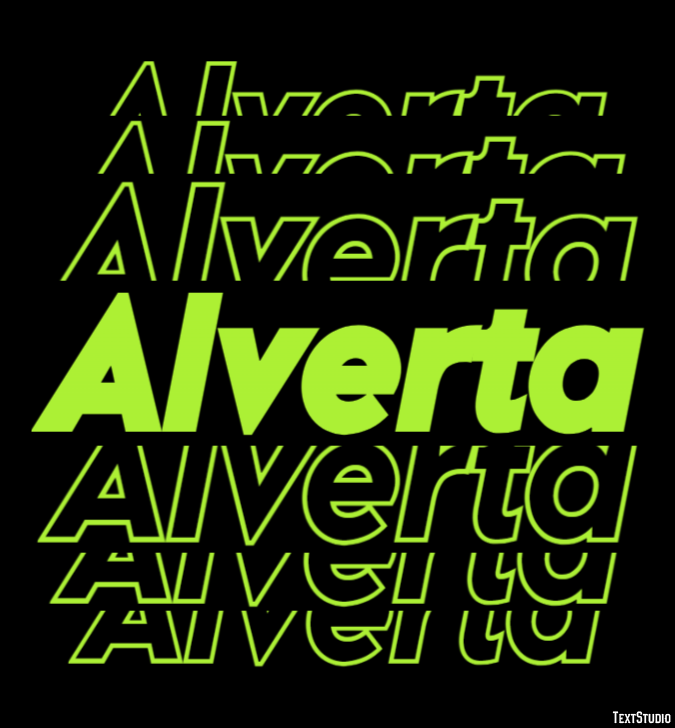 Alverta Эффект текста