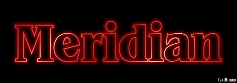 Meridian Effetto testo