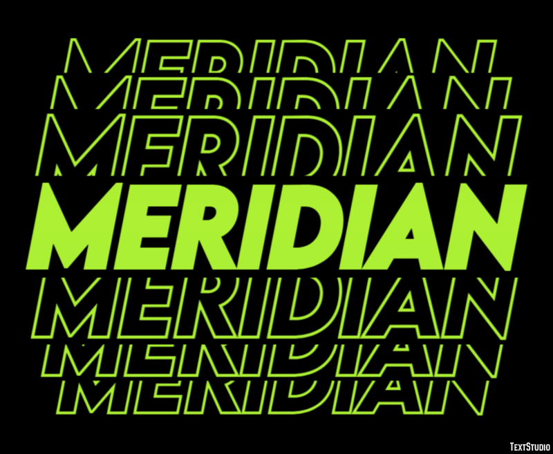Meridian Effetto testo