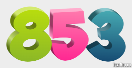 853 Efecto de Texto