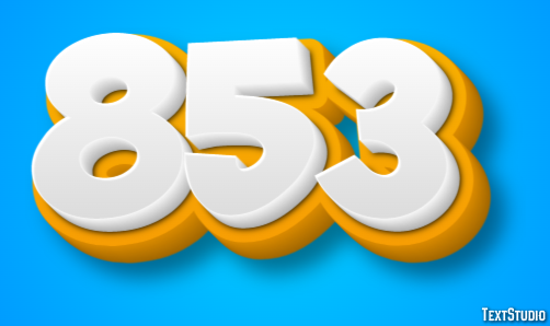 853 Efecto de Texto