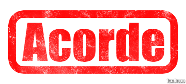 Acorde Efeito de texto