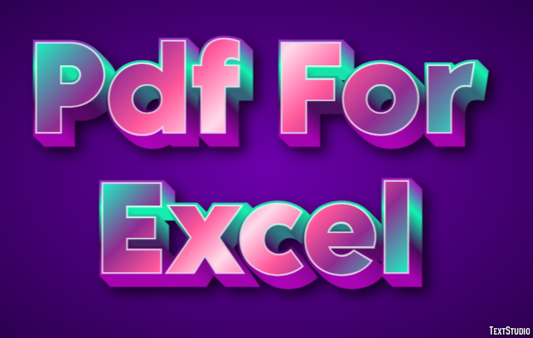 Pdf For Excel Effetto testo