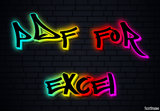 Pdf For Excel Effetto testo