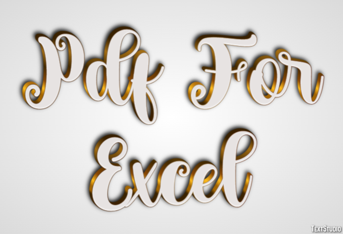 Pdf For Excel Effetto testo